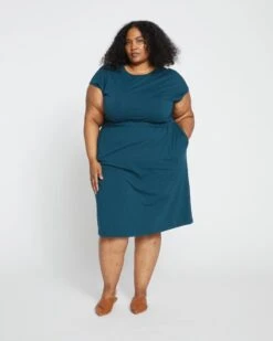 Afternoon Tee Dress - Deep Sea