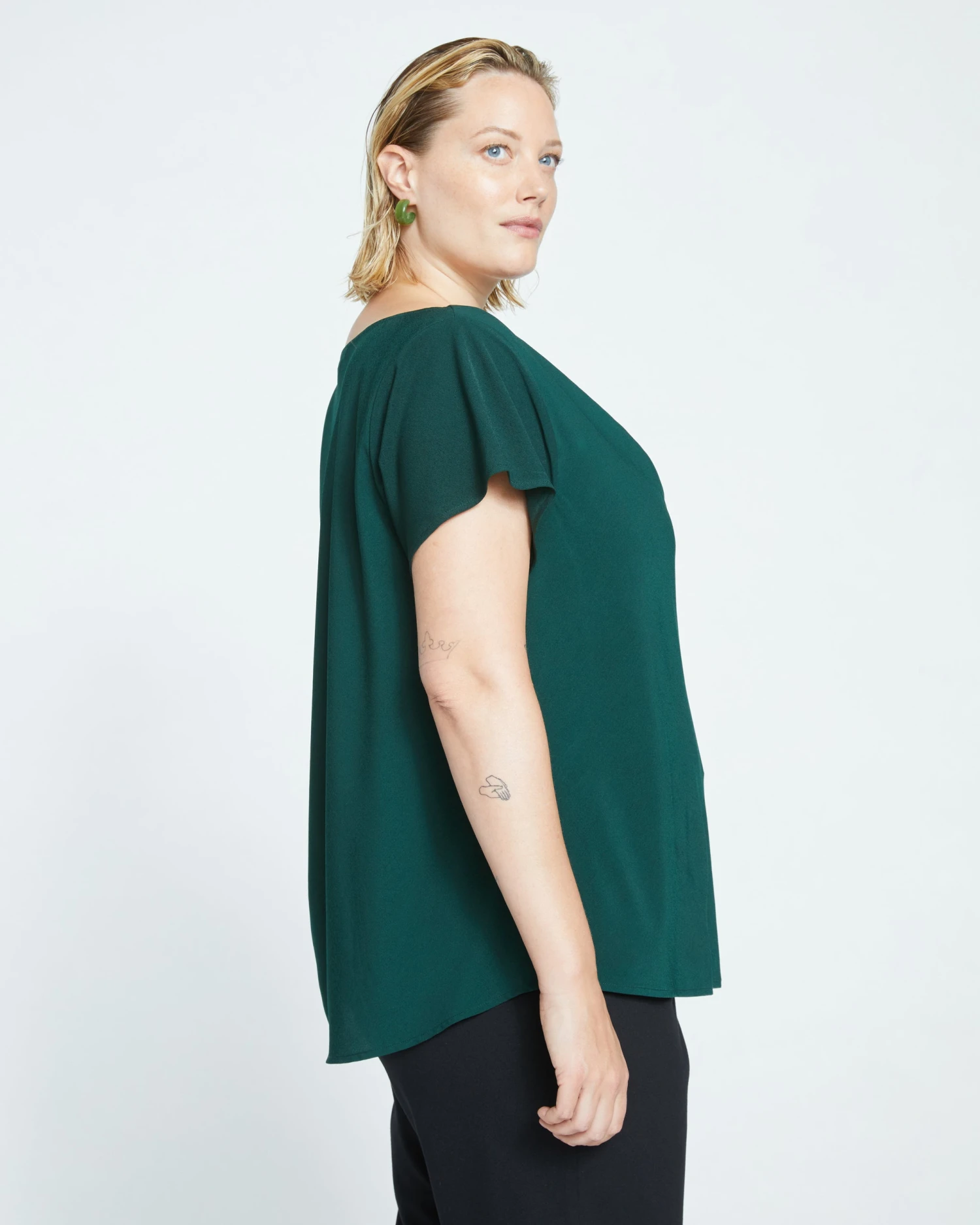 Better-Than-Silk Shell Top - Forest Green - Image 3