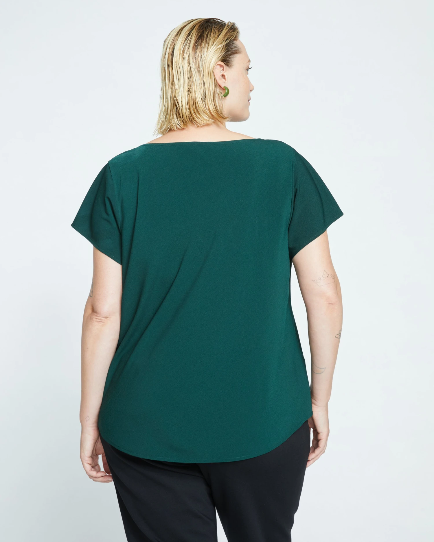 Better-Than-Silk Shell Top - Forest Green - Image 4