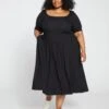 Sunset Divine Jersey Bodice Dress - Black