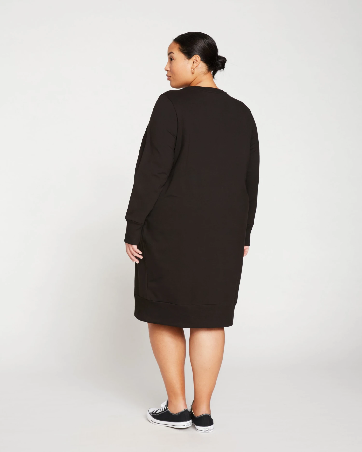 Bree Sweatshirt Dress - Black - Image 5