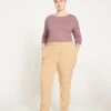 All Day Cuffed Cigarette Pants - Cafe Au Lait