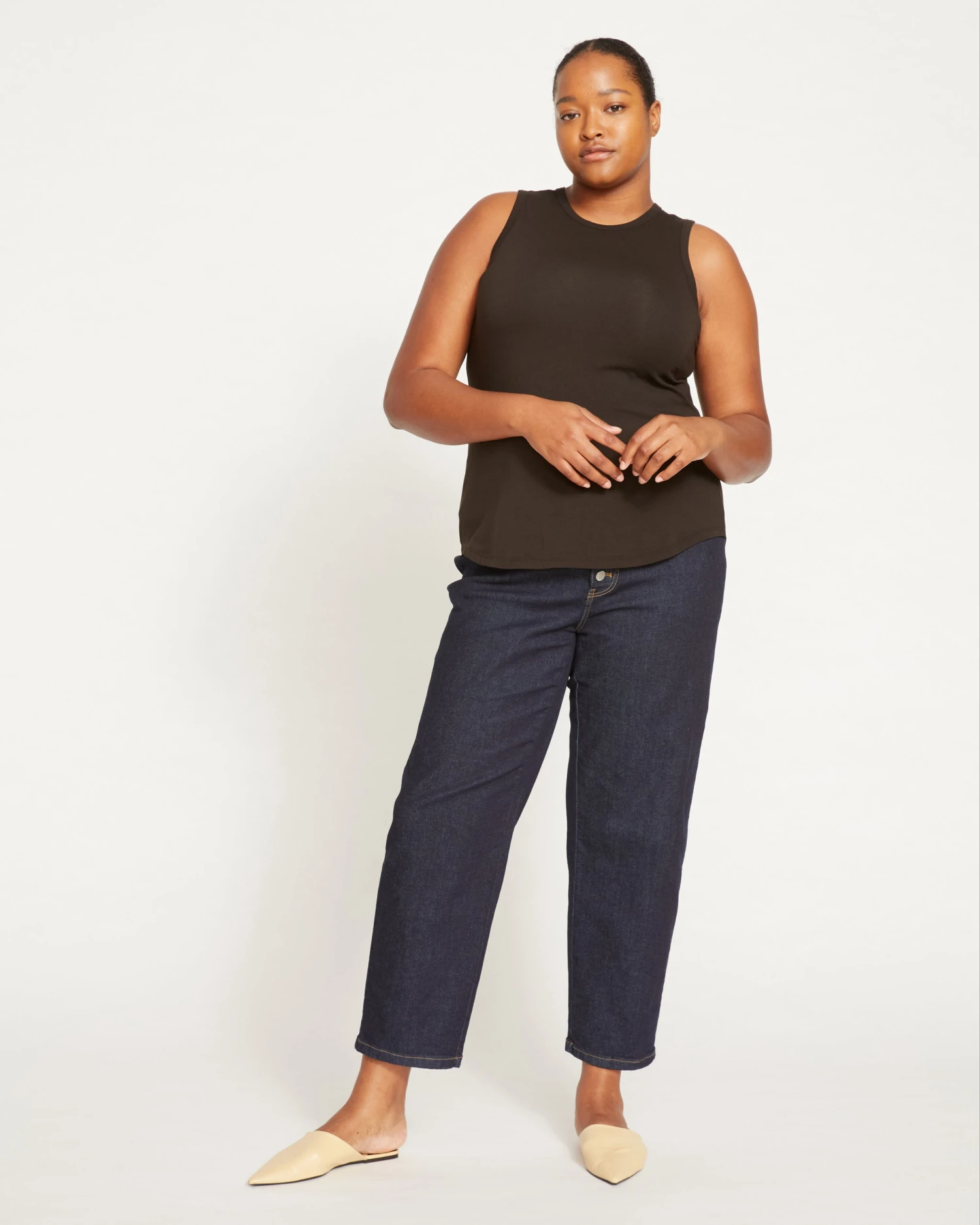 Cai High Neck Tank - Black - Image 3