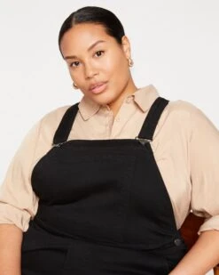 Casey Classic Denim Overalls - Black