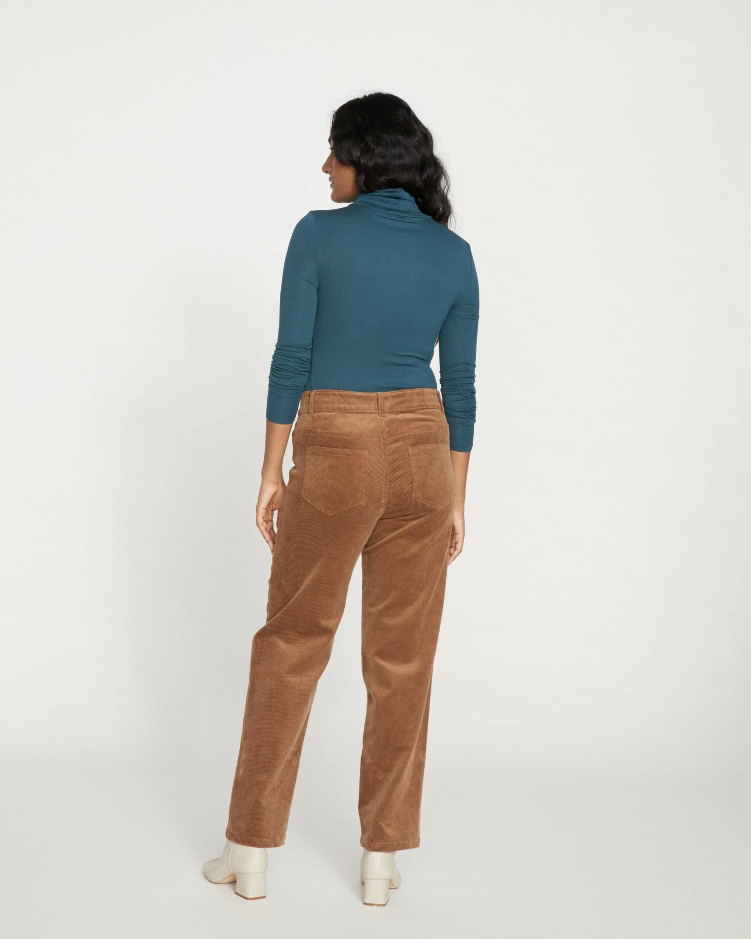 Cassidy High Rise Straight Corduroy Pants - Foie Gras - Image 4