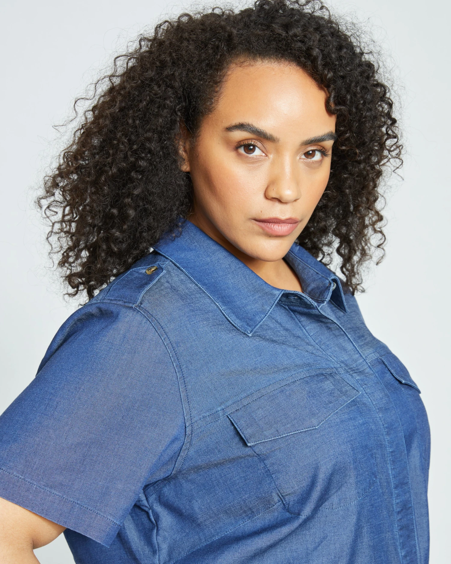 Perfect Chambray Savannah Shirtdress - Midnight Blue - Image 2