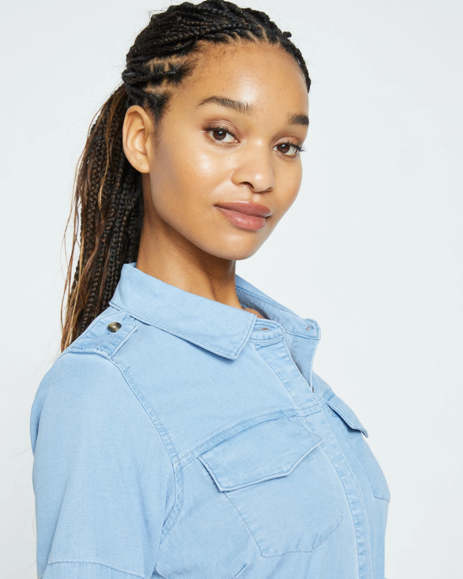 Perfect Chambray Savannah Shirtdress - Morning Blue - Image 2