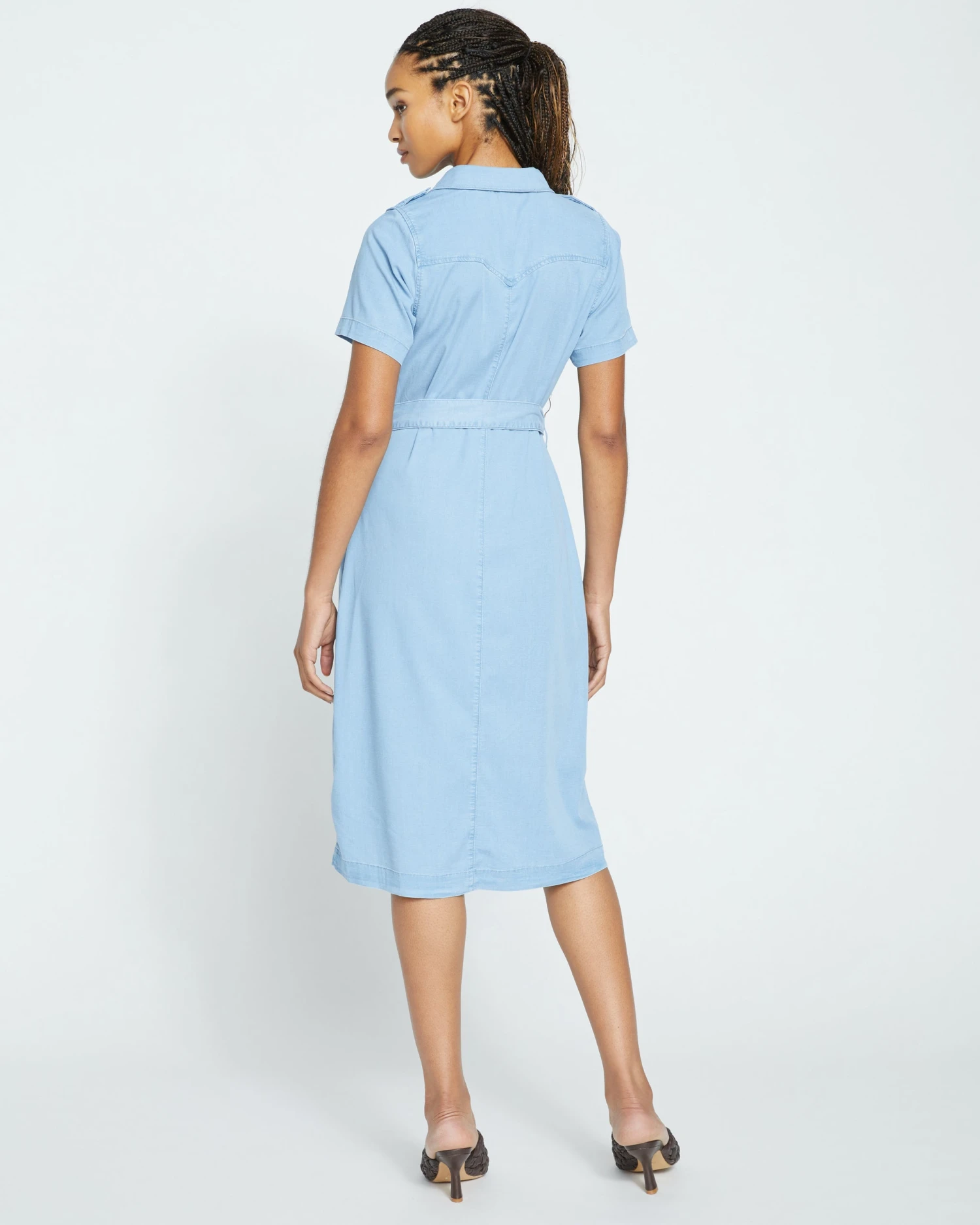 Perfect Chambray Savannah Shirtdress - Morning Blue - Image 4