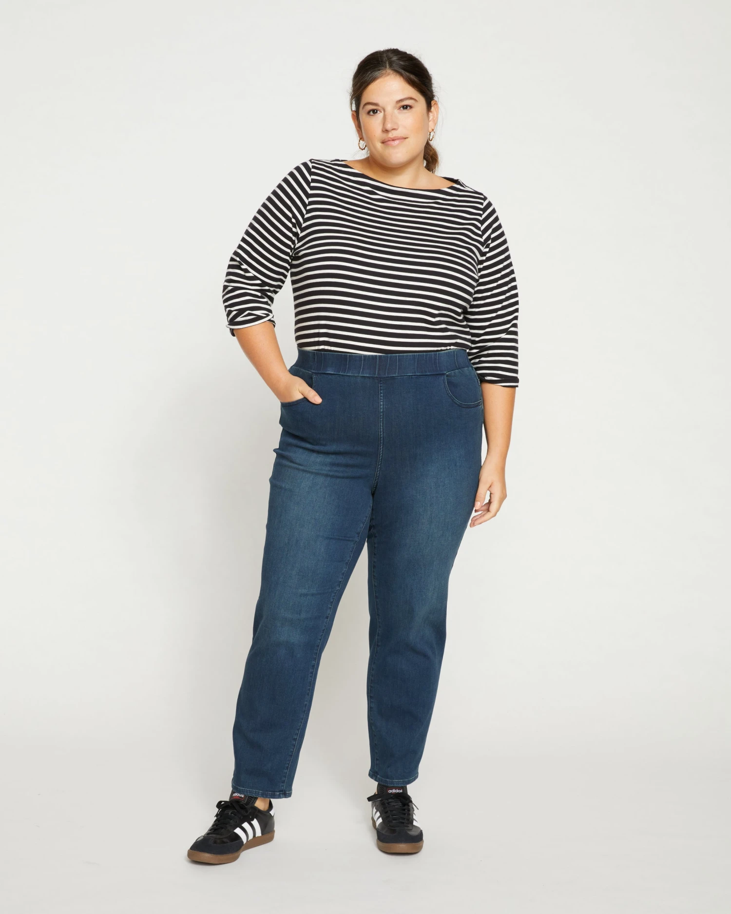 ComfortDenim Stovepipe Jeans 28 Inch - Midnight Indigo