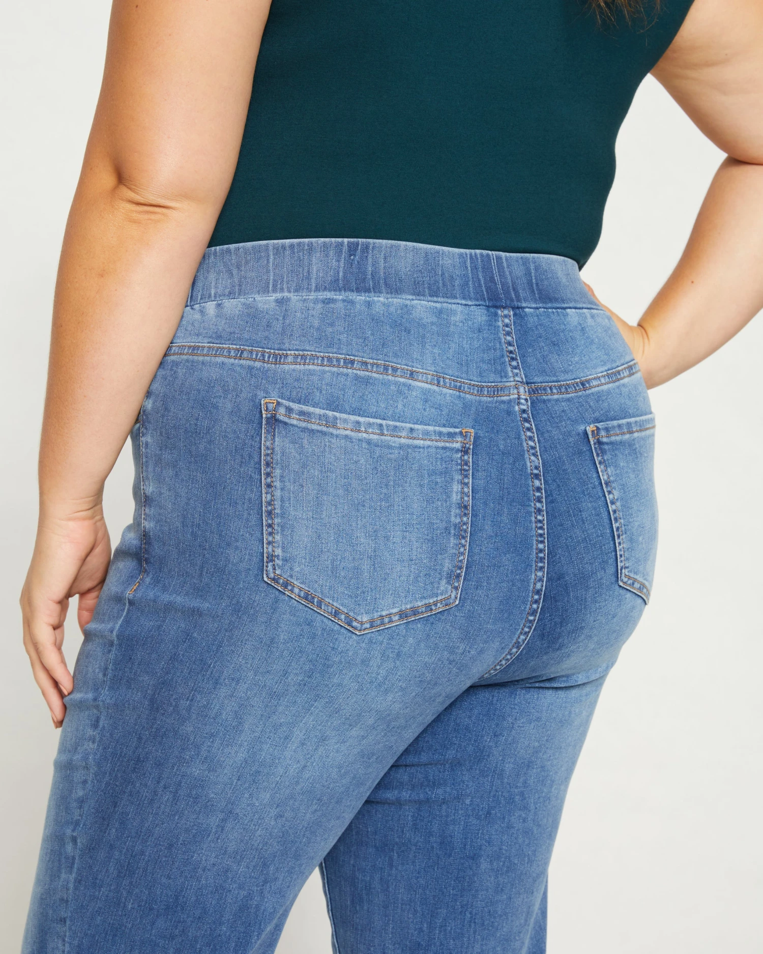 ComfortDenim Stovepipe Jeans 28 Inch - Western Blue Wash - Image 2