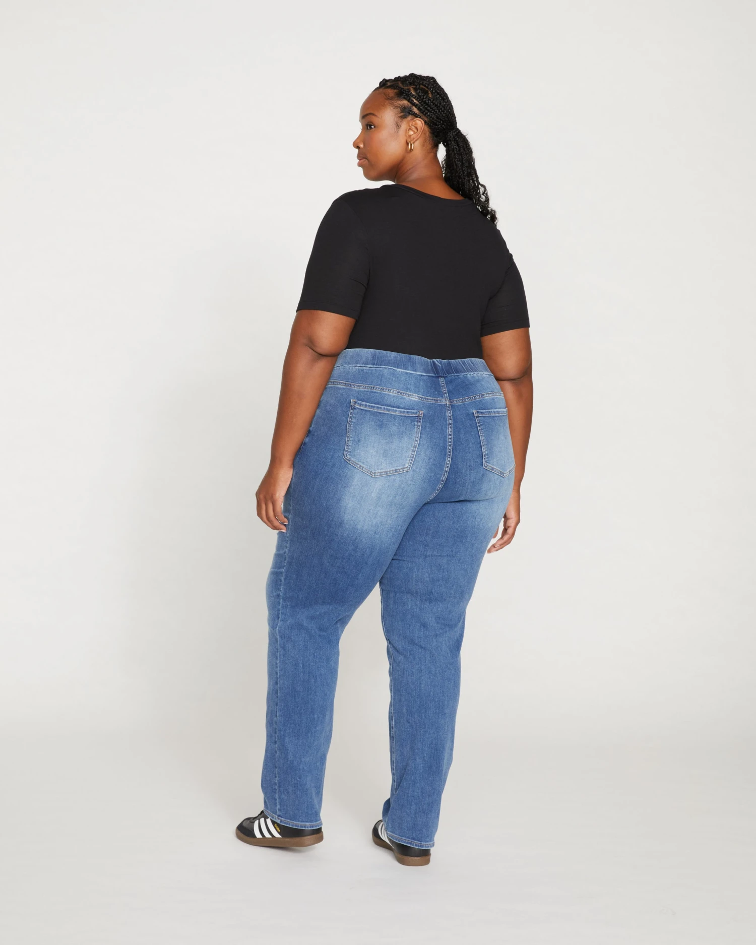 ComfortDenim Stovepipe Jeans 32 Inch - Western Blue Wash - Image 4