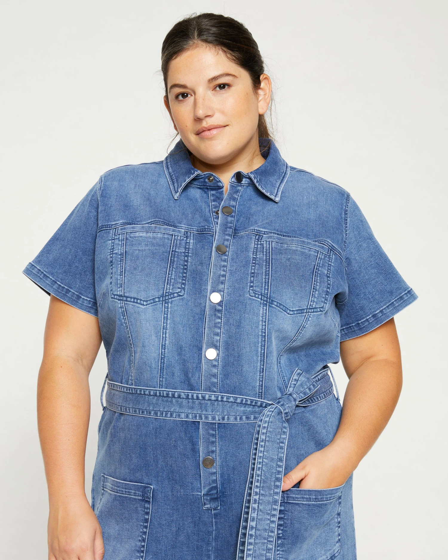 Kate Denim Jumpsuit - Austin Blue - Image 2