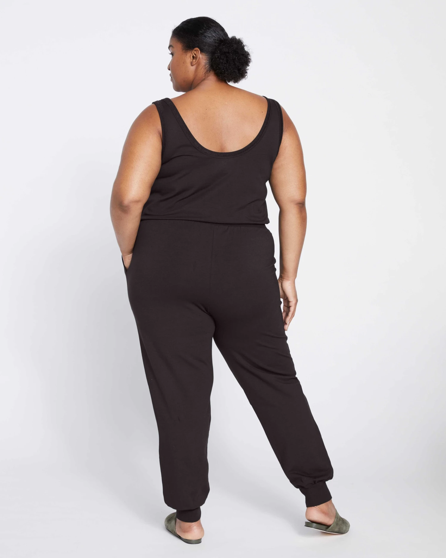 Superfine French Terry Jumpsuit - Black - Image 4