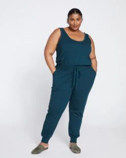 Superfine French Terry Jumpsuit - Deep Sea