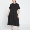 Sunday Garden T-Shirt Dress - Black