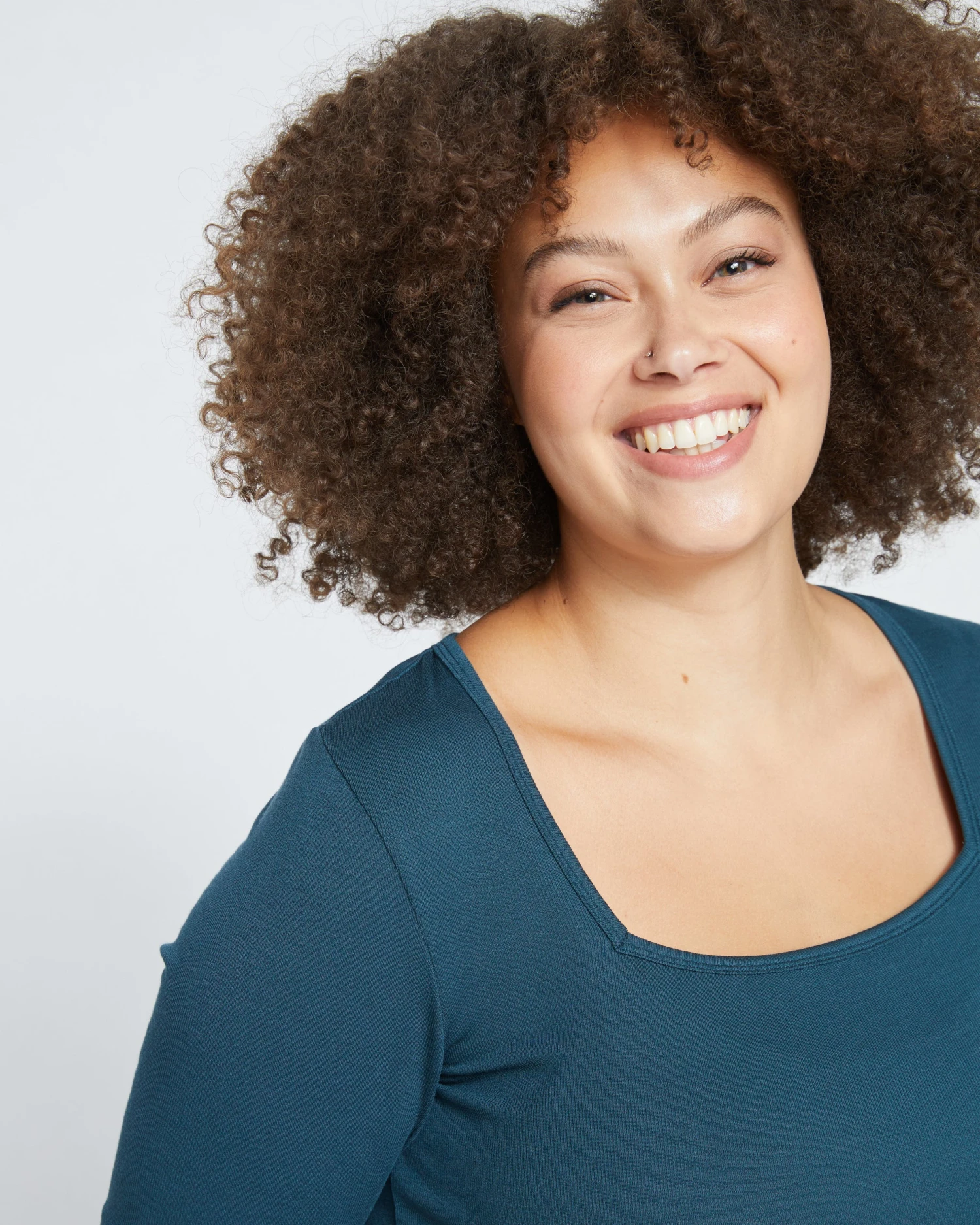 Foundation Short Sleeve Square Neck Tee - Deep Sea - Image 2