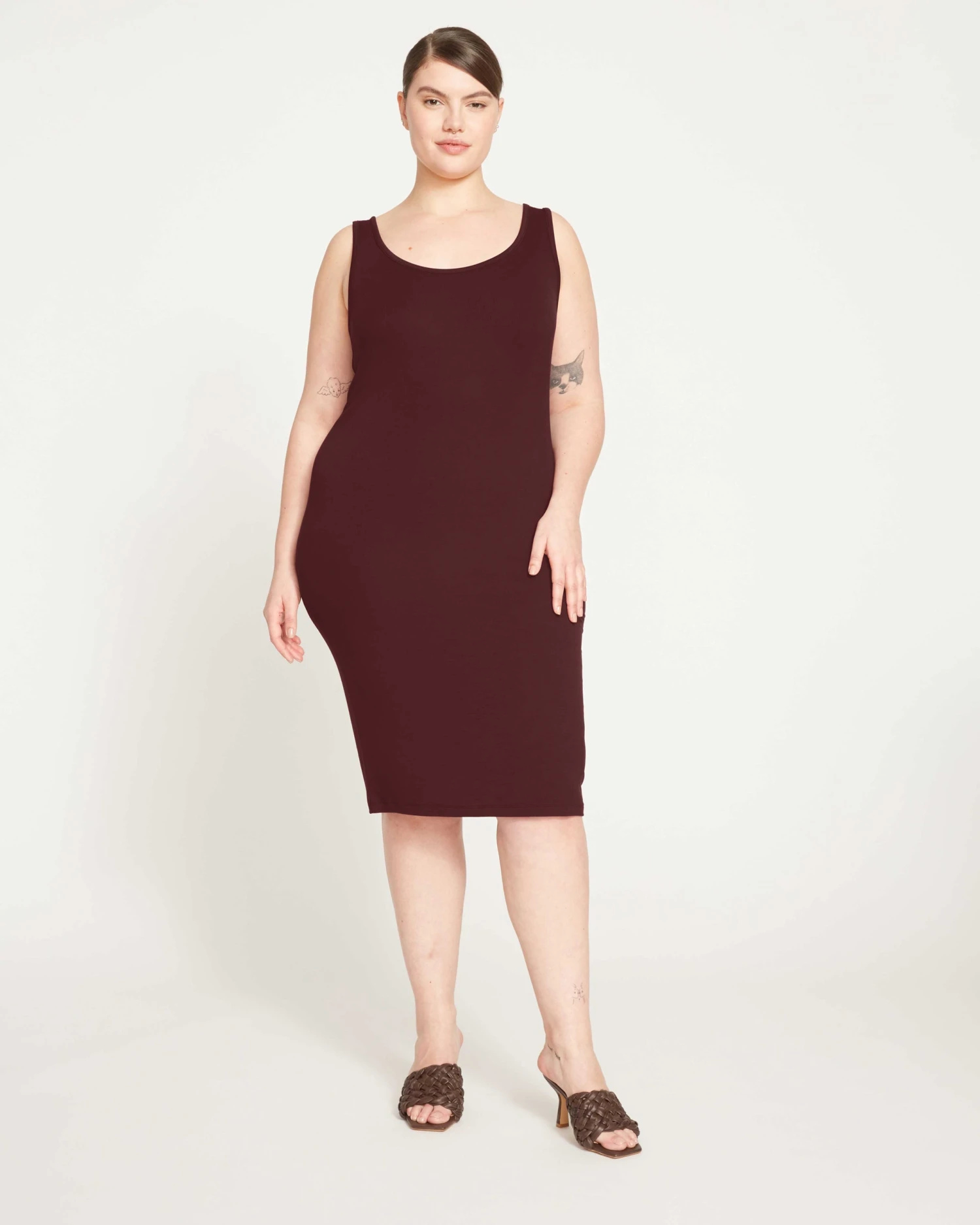 Foundation Tank Dress - Black Cherry - Image 3