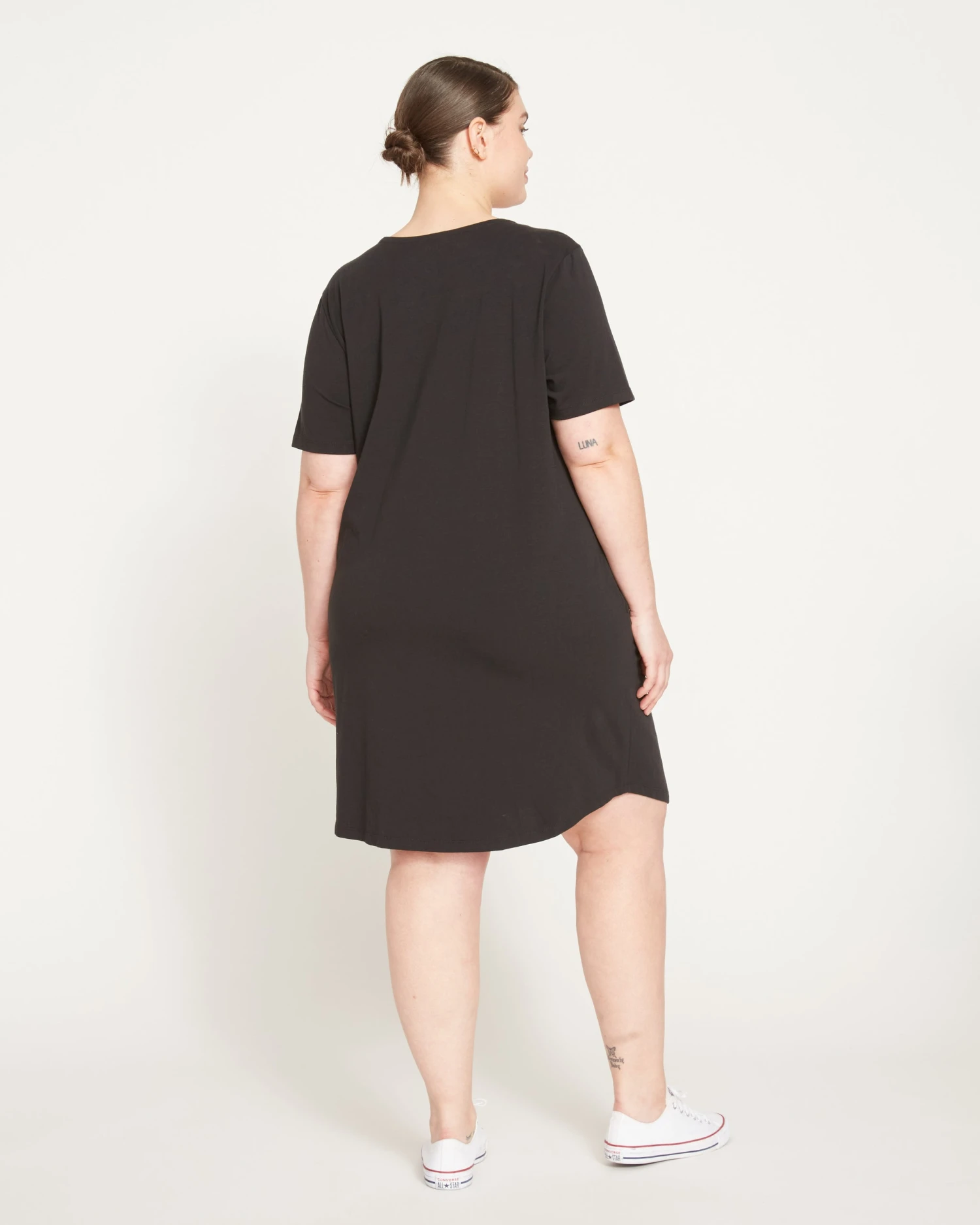 Halie T-Shirt Dress - Black - Image 5