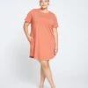 Halie T-Shirt Dress - Earthen Red