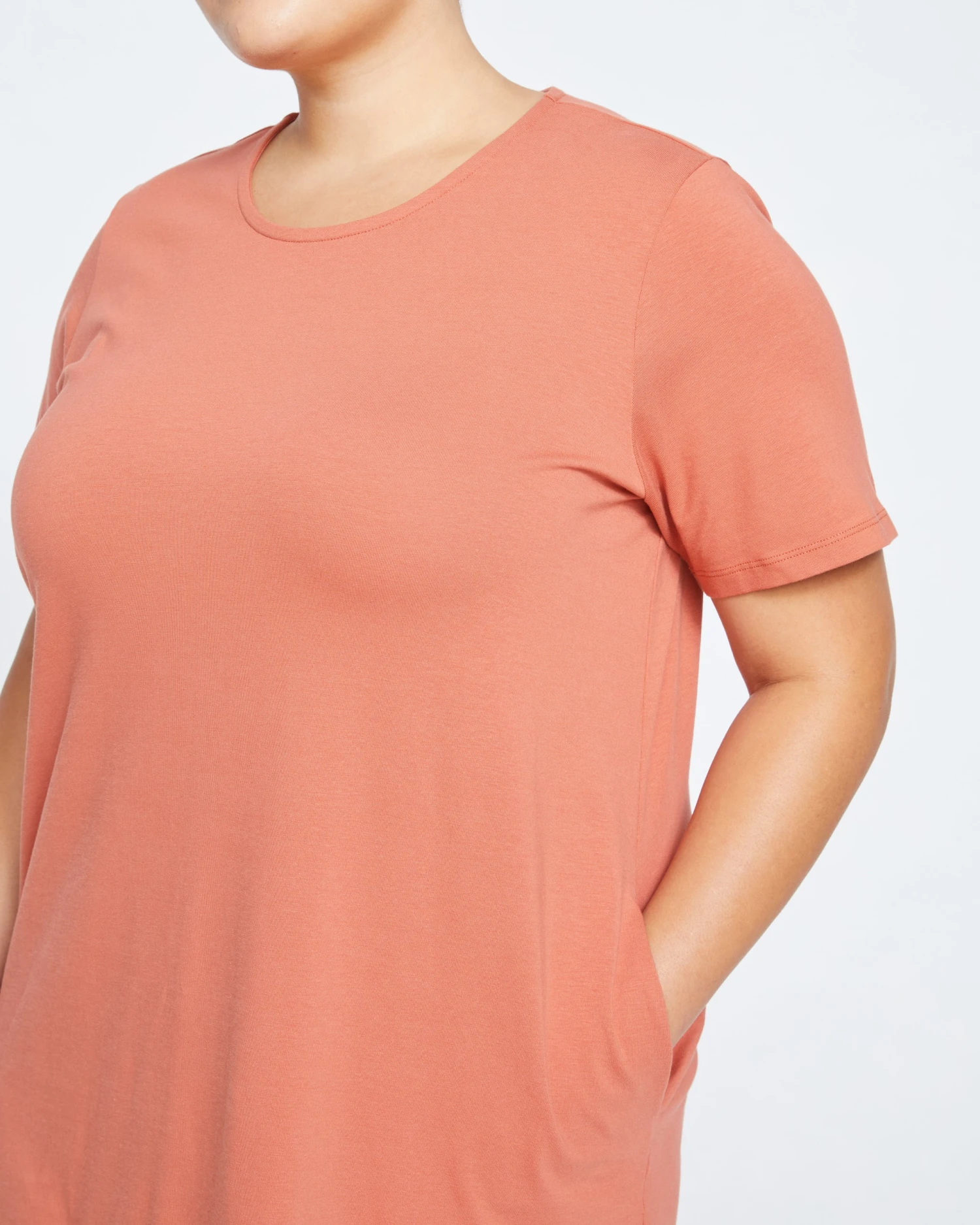 Halie T-Shirt Dress - Earthen Red - Image 2
