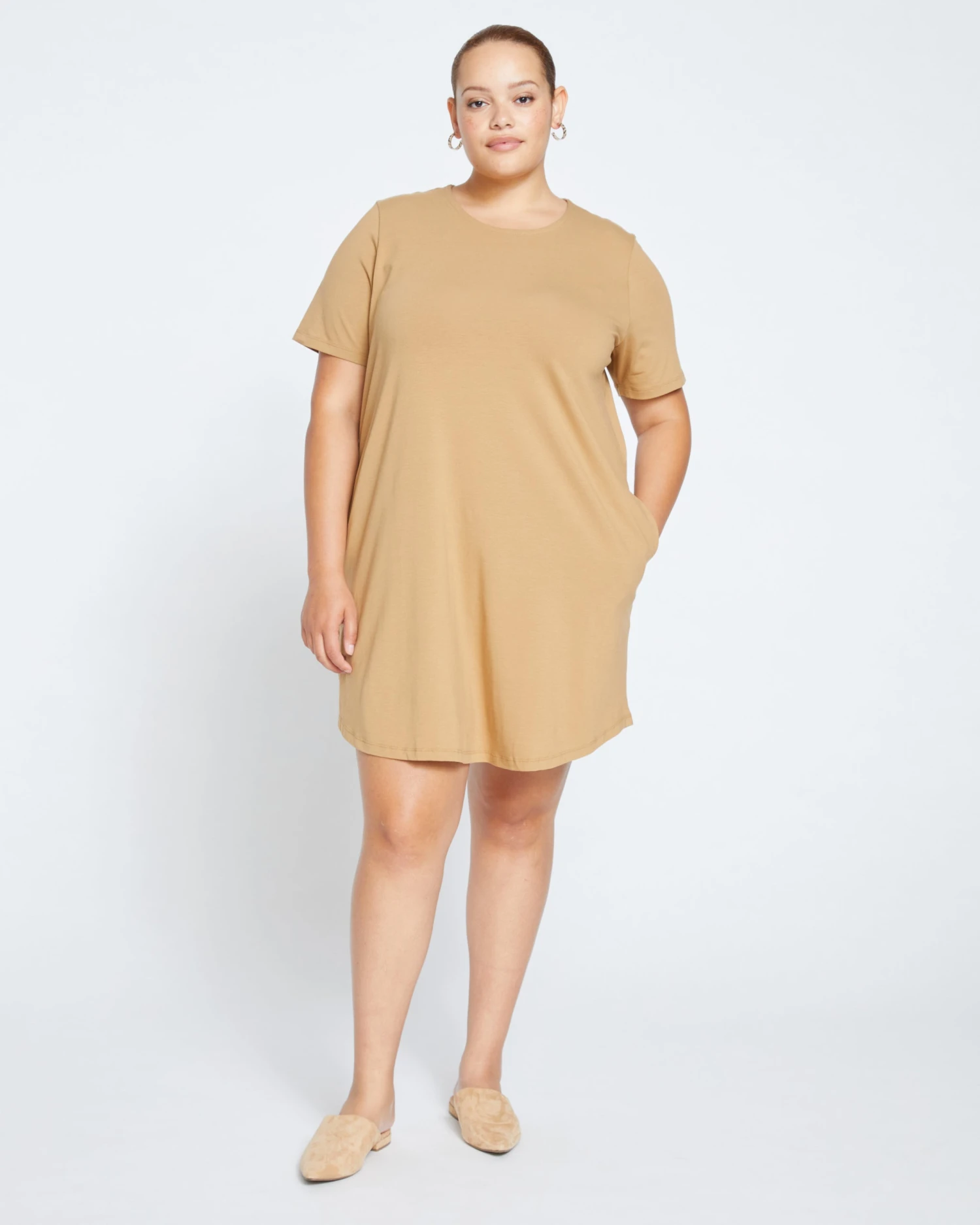 Halie T-Shirt Dress - Vintage Khaki - Image 2