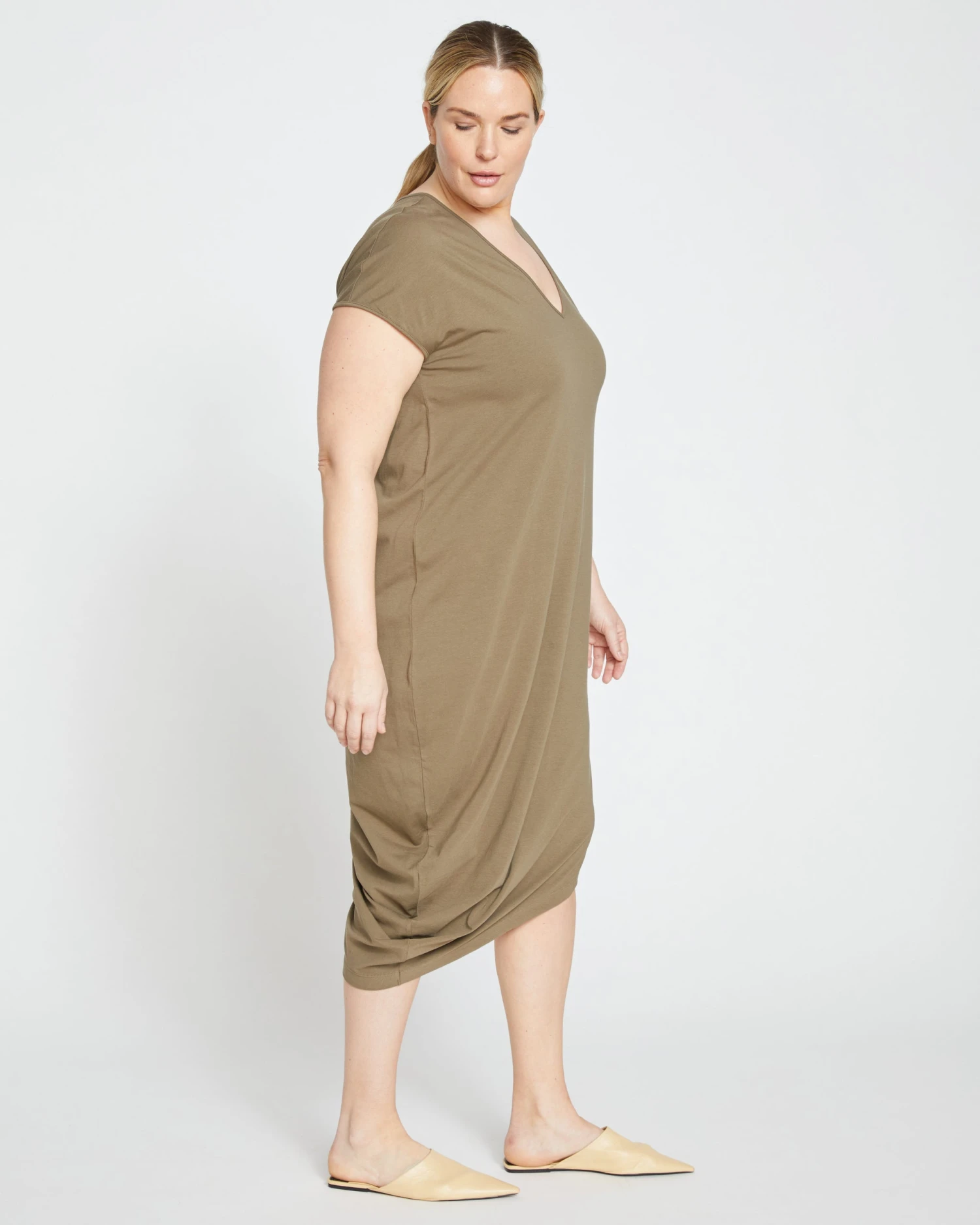 Iconic Geneva V-Neck Dress - Crocodile - Image 3