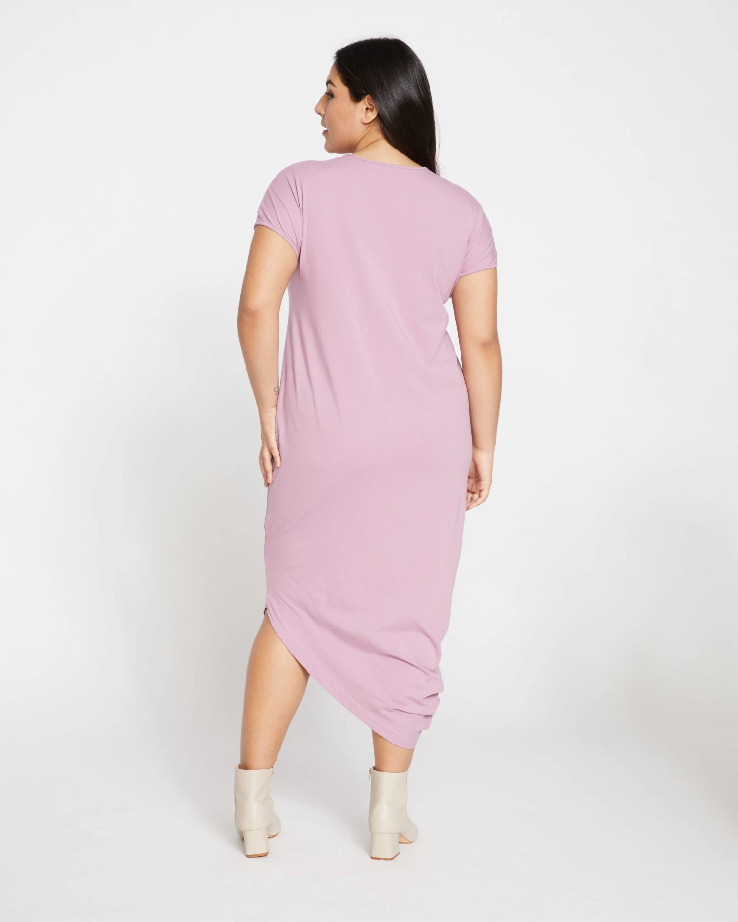 Iconic Geneva V-Neck Dress - Lilac - Image 4