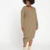 Iconic Long Sleeve V-Neck Geneva Dress - Crocodile