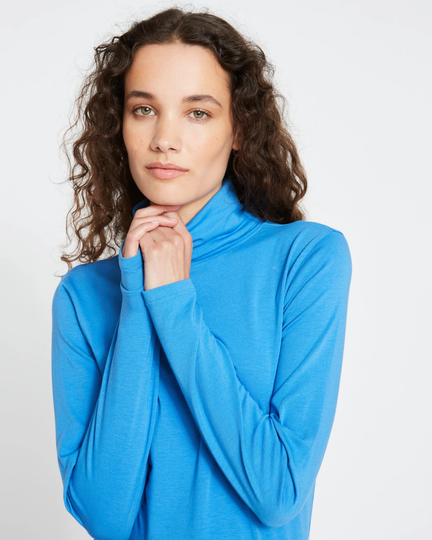 Close Fit Turtleneck - Cobalt - Image 2