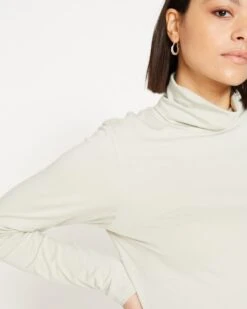 Close Fit Turtleneck - Mineral Grey
