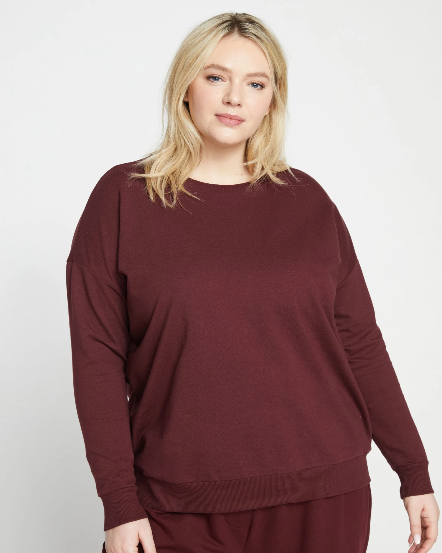 Lauren Core Terry Sweatshirt - Black Cherry