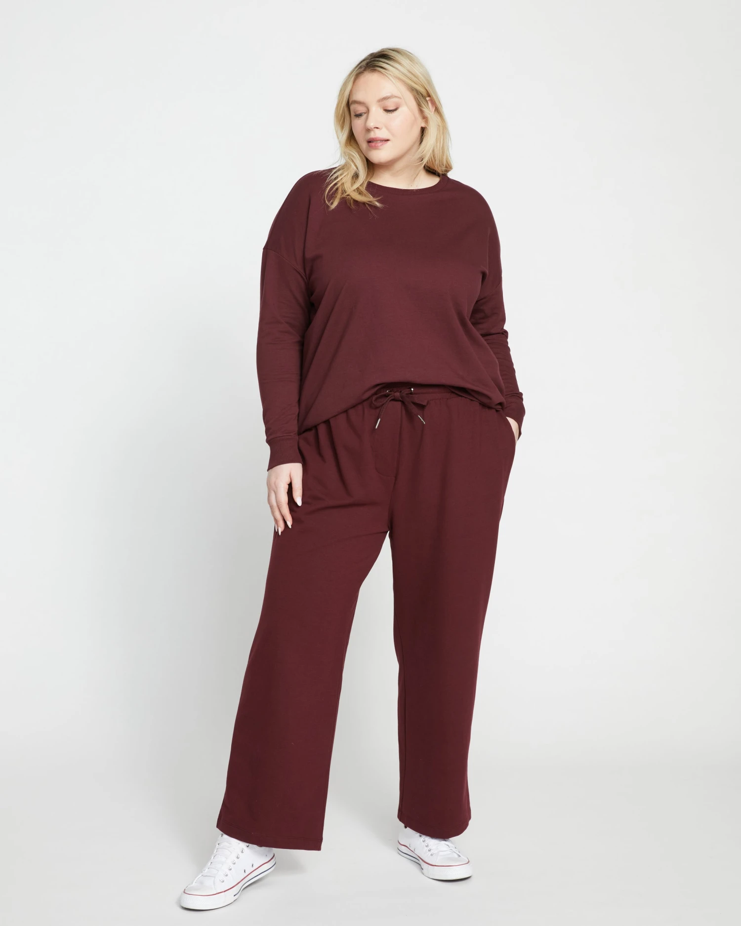 Lauren Core Terry Sweatshirt - Black Cherry - Image 4