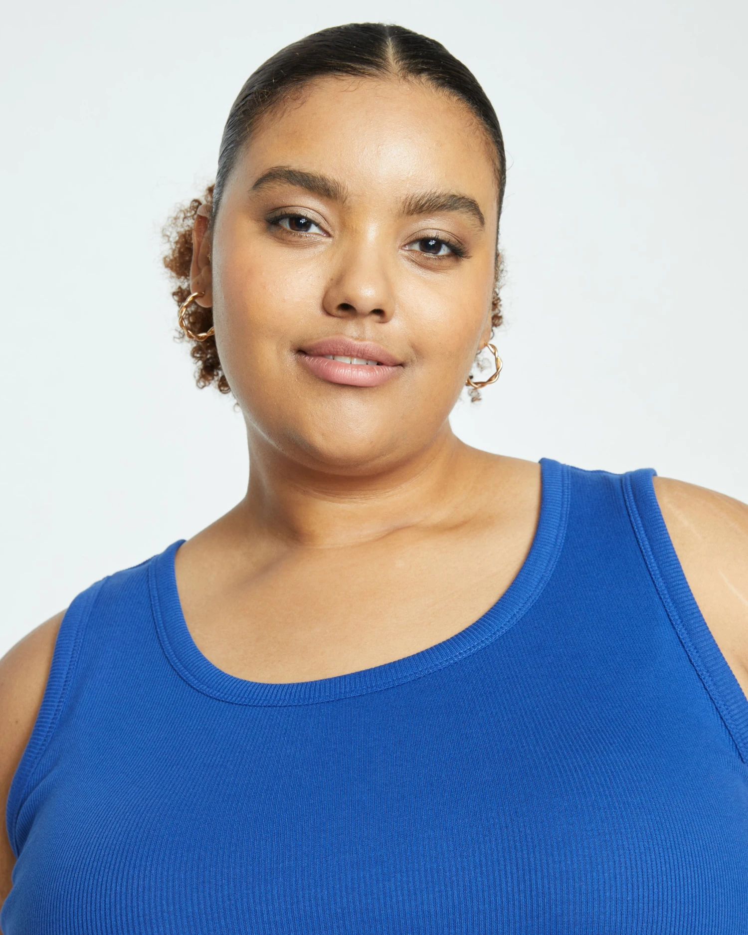 Loire Ribbed Tank - Lapis - Image 2