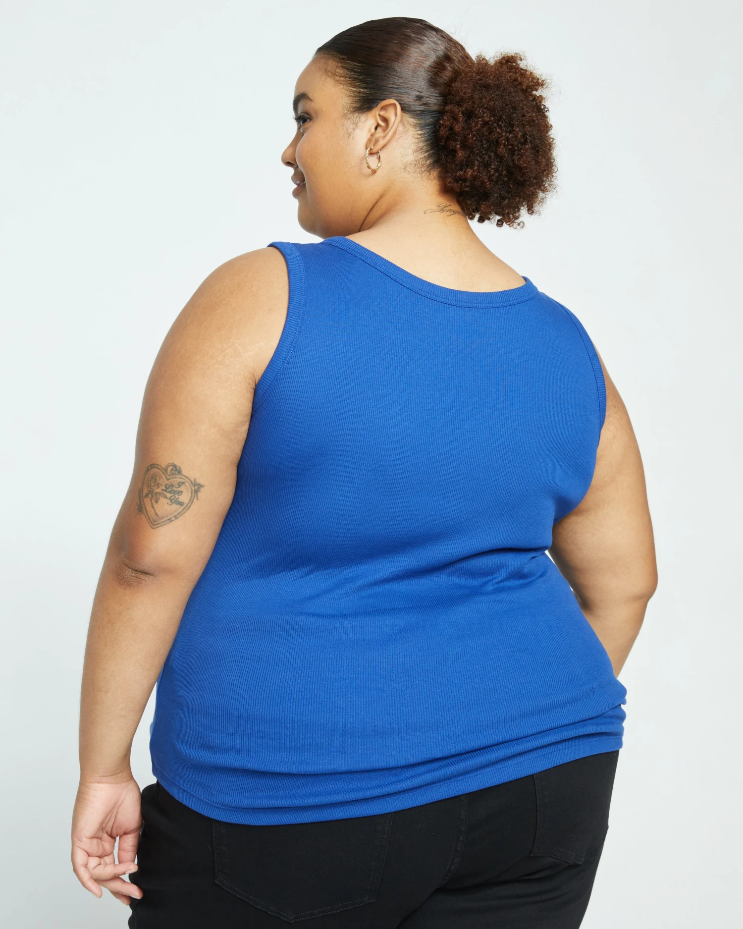 Loire Ribbed Tank - Lapis - Image 4