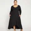 Athena Long Sleeve Divine Jersey Dress - Black