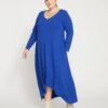 Athena Long Sleeve Divine Jersey Dress - Sapphire