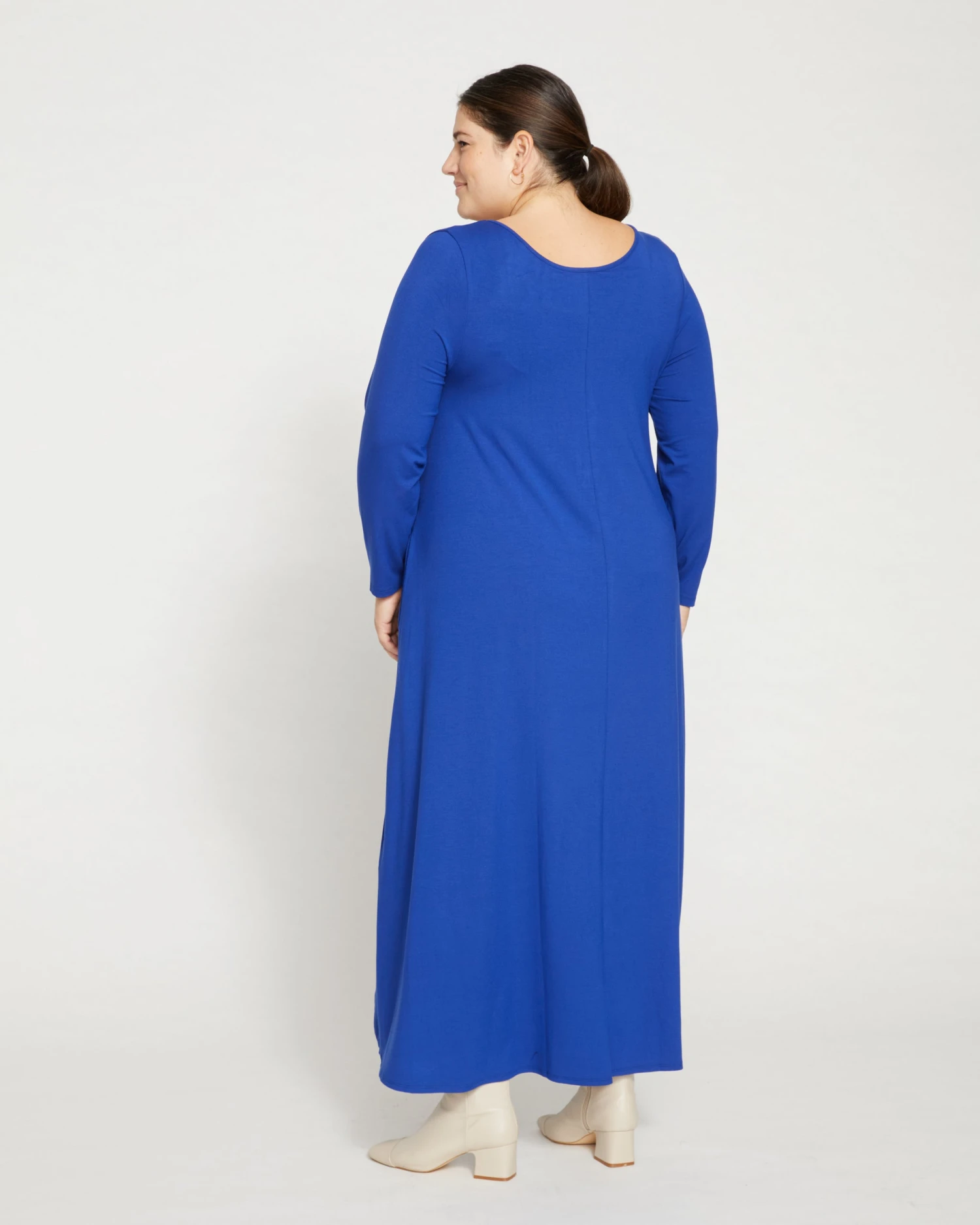 Athena Long Sleeve Divine Jersey Dress - Sapphire - Image 4