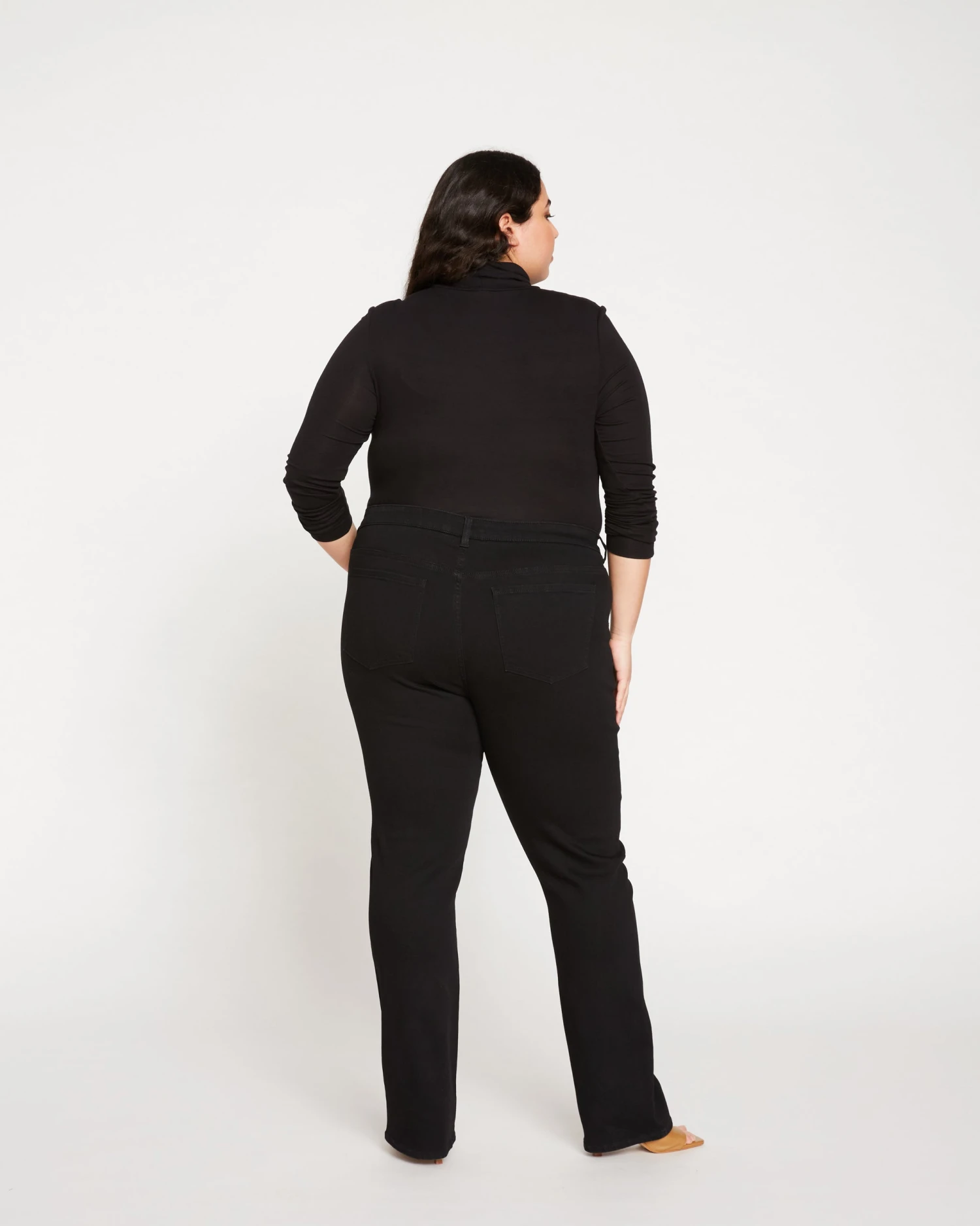 Marne Bootcut Jeans 32 Inch - Black - Image 6