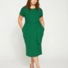 Belted Divine Jersey Dress - Irish Green