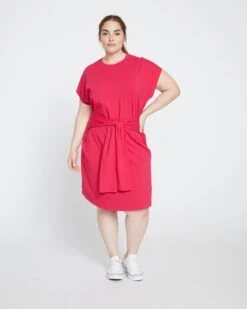 Misa Jersey Dress - Cerise