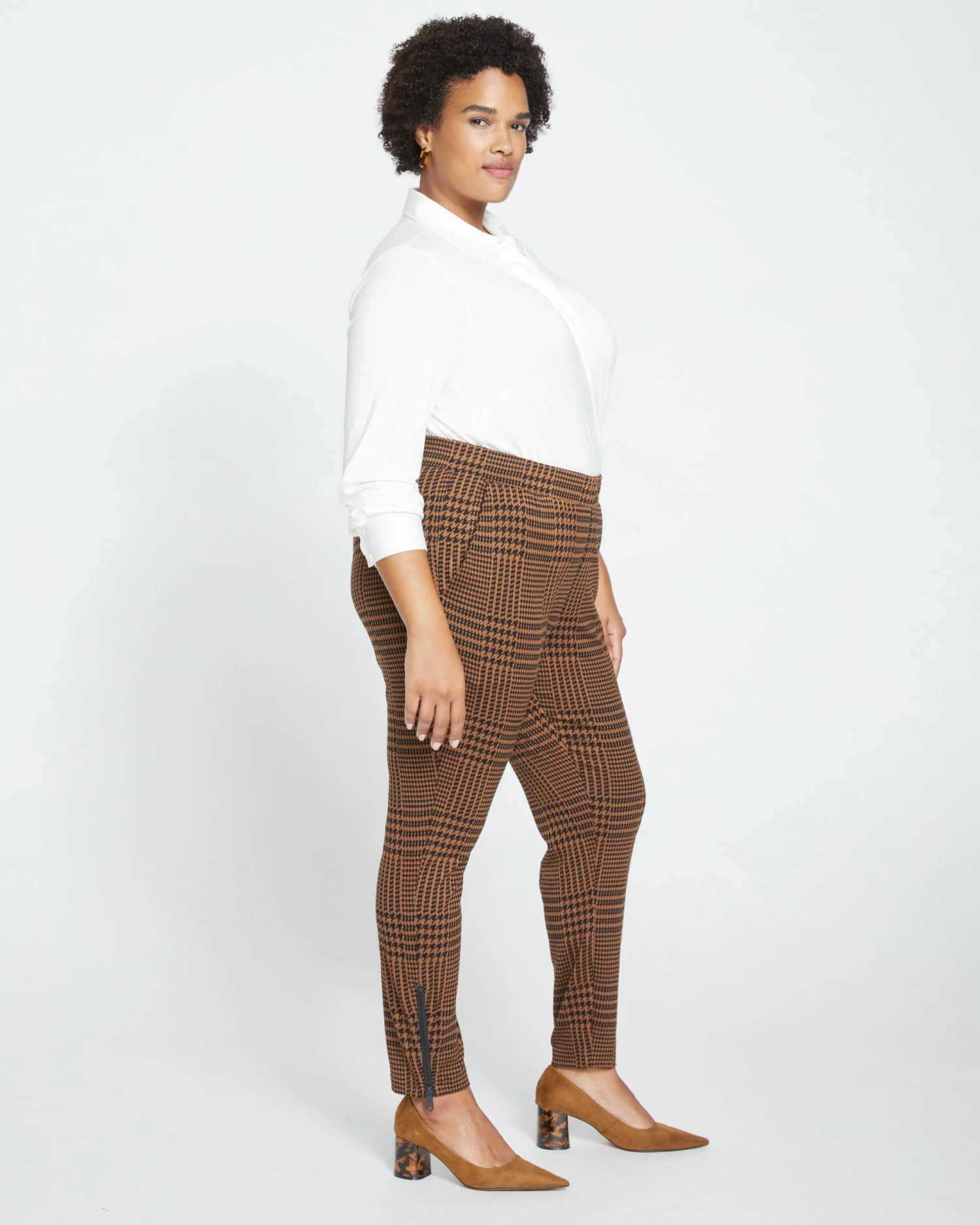 Moro Pocket Signature Ponte Pants - Autumn Houndstooth Jacquard - Image 3