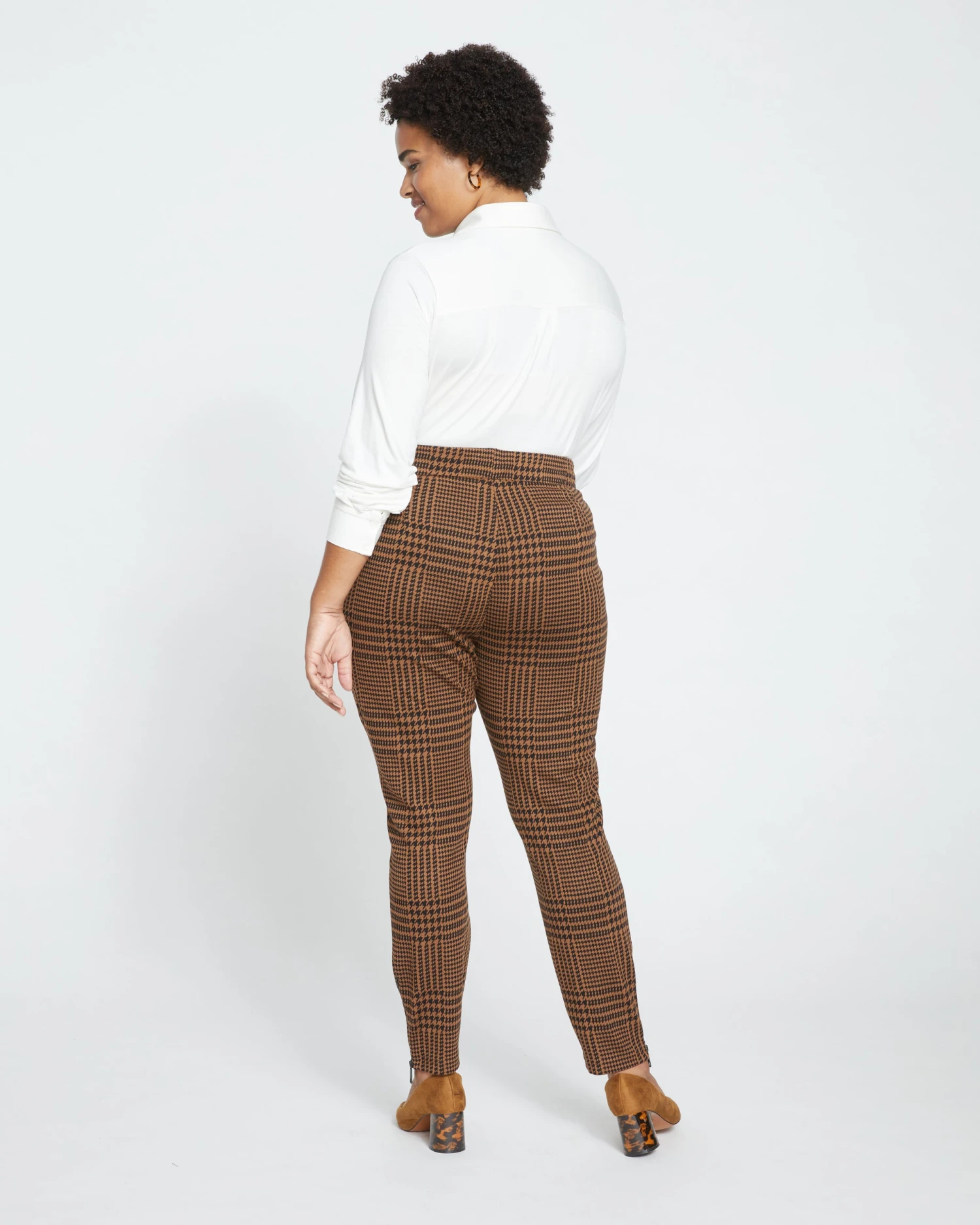 Moro Pocket Signature Ponte Pants - Autumn Houndstooth Jacquard - Image 4