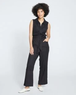 Boardwalk Linen Jumpsuit - Black