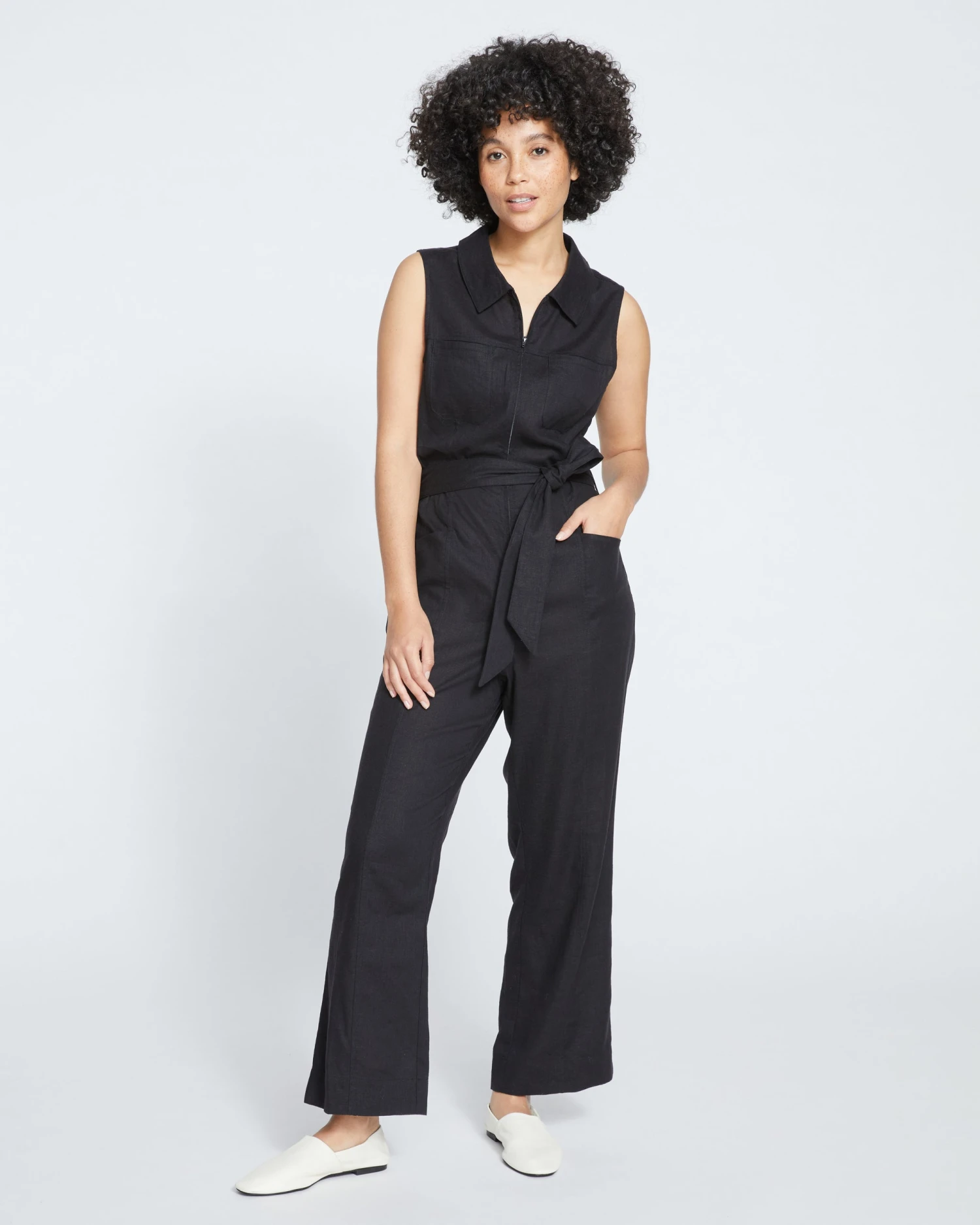 Boardwalk Linen Jumpsuit - Black