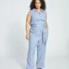 Boardwalk Linen Jumpsuit - Pressed Pansy