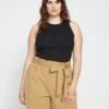Harbor Stretch Twill Paperbag Shorts - Vintage Khaki