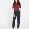 Luxe Laid-Back Ponte Joggers - Navy