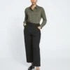 Etta Straight Ponte Pants - Black