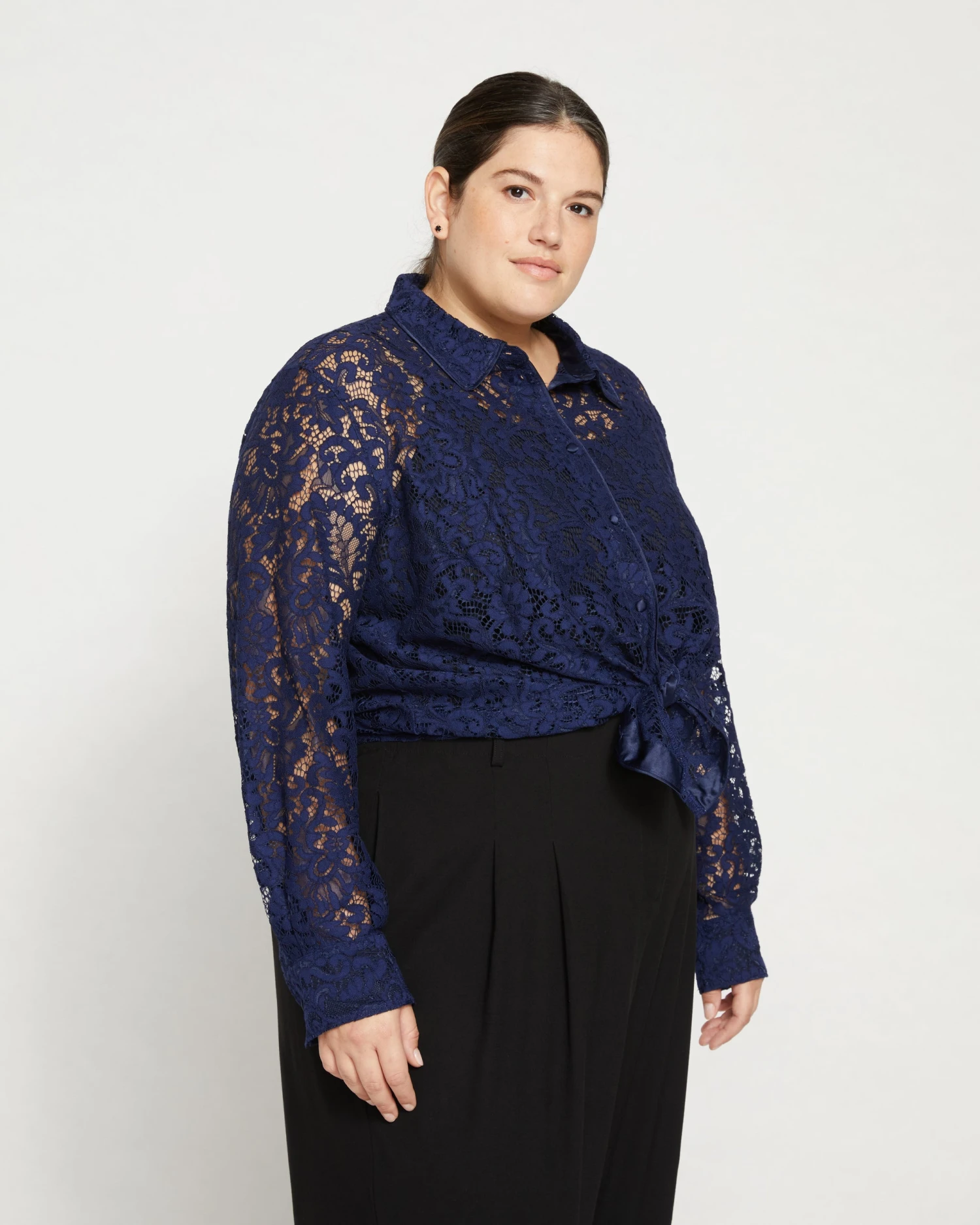 Primrose Lace Button-Down - Moonstone Blue - Image 3