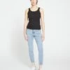 Roitfeld Ribbed Tank - Black